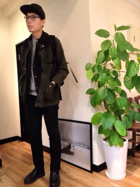 「STABILIZER GNZ（スタビライザージーンズ）のアイテム（トップス）」を使った、junya_mochizukiさん（メンズ・177cm）の秋コーディネート