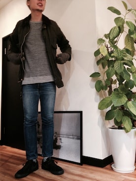 「A.P.C.」｜「アイテム（その他アウター）」を使った、junya_mochizukiさん（メンズ・177cm）の秋コーディネート