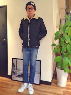「STABILIZER GNZ（スタビライザージーンズ）のアイテム（その他アウター）」を使った、junya_mochizukiさん（メンズ・177cm）の秋コーディネート