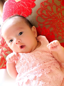 「H&M baby」｜「アイテム（ワンピース/ドレス）」を使った、Sayayukiさん（キッズ・60cm）の秋コーディネート