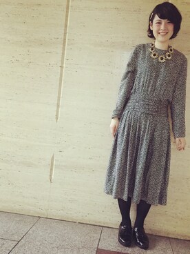 「FOREVER 21（フォーエバー トゥエンティーワン）のアイテム（ネックレス、イエロー系）」を使った、しほんまさん（レディース）の夏コーディネート