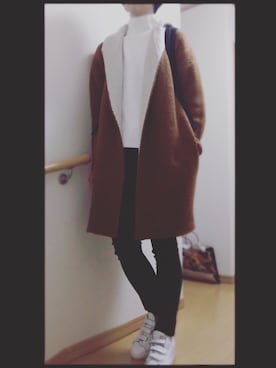「VENCE（ヴァンス）のアイテム（ジャケット/アウター）」を使った、yukaさん（レディース・163cm）の冬コーディネート