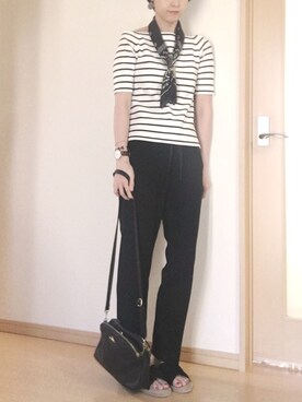 「Daniel Wellington（ダニエルウェリントン）の【Daniel Wellington】レザーバンド３６ＭＭ（アナログ腕時計）」を使った、yukaさん（レディース・163cm）の夏コーディネート