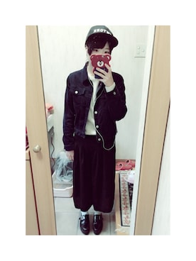 「アパレルスタッフ」｜「アイテム（その他アウター）」を使った、Setsuko.さん（レディース・158cm）の冬コーディネート