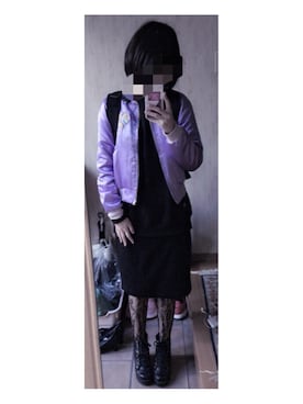 「アパレルスタッフ」｜「アイテム（ナイロンジャケット）」を使った、Setsuko.さん（レディース・158cm）の冬コーディネート