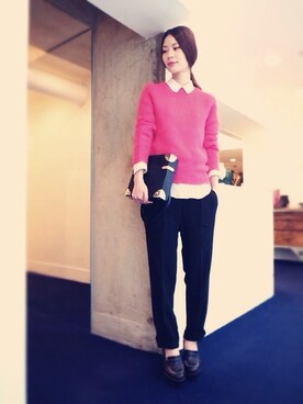 「Ann DEMEULEMEESTER（アンドゥムルメステール）のアイテム」を使った、g-GIEMAISONSTAFFさん（レディース・165cm）の秋コーディネート