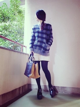 「DRIES VAN NOTEN（ドリスヴァンノッテン）のアイテム（バッグ）」を使った、g-GIEMAISONSTAFFさん（レディース・165cm）の秋コーディネート
