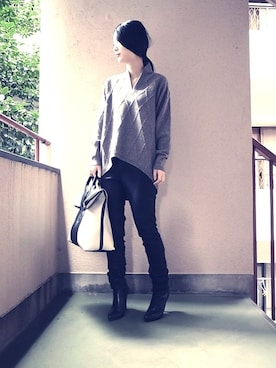 「Ann DEMEULEMEESTER（アンドゥムルメステール）のアイテム」を使った、g-GIEMAISONSTAFFさん（レディース・165cm）の秋コーディネート