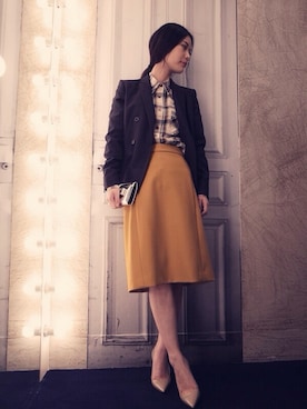 「ISABEL MARANT（イザベルマラン）のアイテム（テーラードジャケット）」を使った、g-GIEMAISONSTAFFさん（レディース・165cm）の冬コーディネート