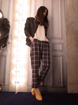 「ISABEL MARANT（イザベルマラン）のアイテム（ブルゾン）」を使った、g-GIEMAISONSTAFFさん（レディース・165cm）の冬コーディネート