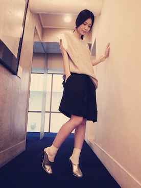 「DRIES VAN NOTEN（ドリスヴァンノッテン）のアイテム（スウェット）」を使った、g-GIEMAISONSTAFFさん（レディース・165cm）の春コーディネート