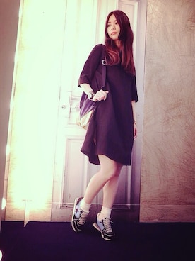 「DRIES VAN NOTEN（ドリスヴァンノッテン）のアイテム（ワンピース/ドレス）」を使った、g-GIEMAISONSTAFFさん（レディース・165cm）の夏コーディネート