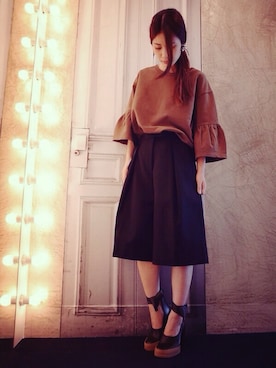 「DRIES VAN NOTEN（ドリスヴァンノッテン）のアイテム（パンツ）」を使った、g-GIEMAISONSTAFFさん（レディース・165cm）の夏コーディネート