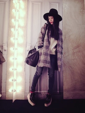 「ISABEL MARANT（イザベルマラン）のアイテム（スウェット）」を使った、g-GIEMAISONSTAFFさん（レディース・165cm）の冬コーディネート