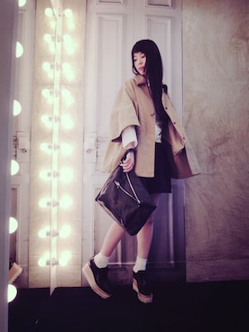 「HACHE（アッシュ）のアイテム」を使った、g-GIEMAISONSTAFFさん（レディース・165cm）の冬コーディネート