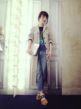 「DRIES VAN NOTEN（ドリスヴァンノッテン）のアイテム（ジャケット/アウター）」を使った、g-GIEMAISONSTAFFさん（レディース・165cm）の春コーディネート