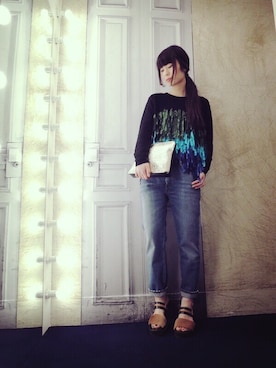 「DRIES VAN NOTEN（ドリスヴァンノッテン）のアイテム（シューズ）」を使った、g-GIEMAISONSTAFFさん（レディース・165cm）の春コーディネート