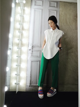 「STELLA McCARTNEY（ステラマッカートニー）のアイテム」を使った、g-GIEMAISONSTAFFさん（レディース・165cm）の夏コーディネート