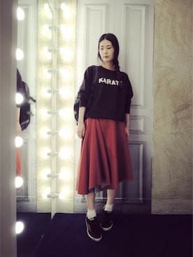 「ISABEL MARANT（イザベルマラン）のアイテム（トップス）」を使った、g-GIEMAISONSTAFFさん（レディース・165cm）の秋コーディネート