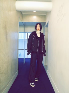 「NEIL BARRETT（ニールバレット）のアイテム」を使った、g-GIEMAISONSTAFFさん（レディース・165cm）の冬コーディネート