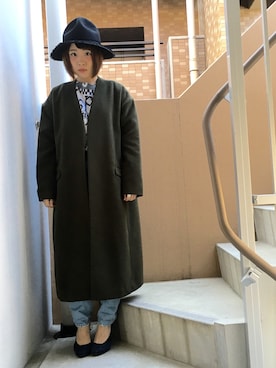 「superNova.（スーパーノヴァ）のアイテム（帽子）」を使った、akiさん（レディース・153cm）の冬コーディネート