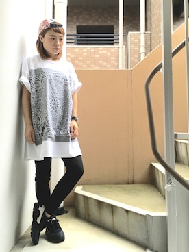 「air huarache」｜akiさん（レディース・153cm）の夏コーディネート