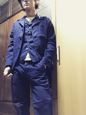 「TROPHY CLOTHING」｜「アイテム（ジャケット/アウター）」を使った、やまもと＠きょうとさん（メンズ・177cm）の冬コーディネート