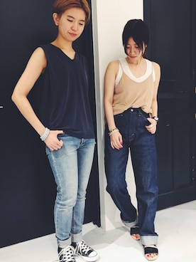 「LE JUN（ルジュン）のアイテム」を使った、Mukuさん（レディース・160cm）の夏コーディネート