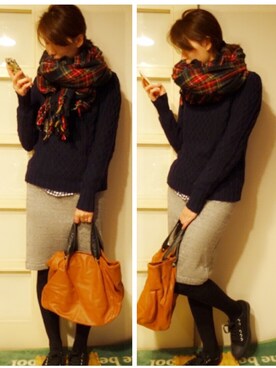 puさん（レディース・160cm）の冬コーディネート