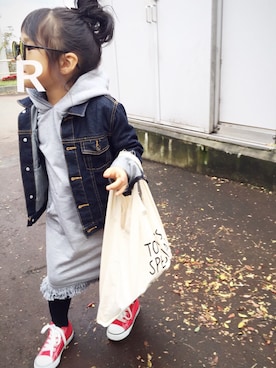 「ROPE' PICNIC（ロペピクニック）のアイテム（ジャケット/アウター）」を使った、R♡Rさん（キッズ・110cm）の冬コーディネート