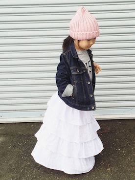 「ROPE' PICNIC（ロペピクニック）のアイテム（ジャケット/アウター）」を使った、R♡Rさん（キッズ・110cm）の春コーディネート