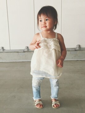 「babygap」｜「アイテム（キャミソール）」を使った、R♡Rさん（キッズ・80cm）の夏コーディネート