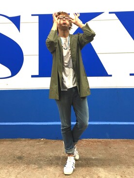 しんげんさん（メンズ・183cm）の春コーディネート