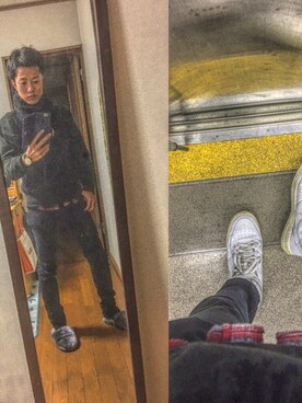 「Champion（チャンピオン）のアイテム（ニット/セーター）」を使った、hironariさん（メンズ・167cm）の秋コーディネート