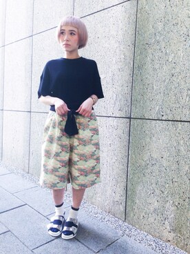 「アイテム（ニット/セーター）」を使った、欣欣さん（レディース・150cm）の夏コーディネート