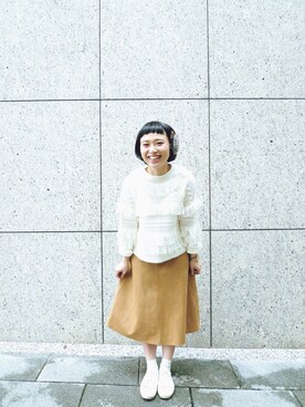 「skirt」｜「アイテム（その他）」を使った、欣欣さん（レディース・150cm）の冬コーディネート