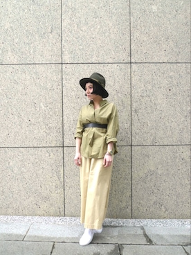 「アイテム（パンツ）」を使った、欣欣さん（レディース・150cm）の春コーディネート