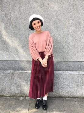 「skirt」｜「アイテム（その他）」を使った、欣欣さん（レディース・150cm）の秋コーディネート