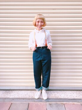 「orslow」｜「アイテム（その他）」を使った、欣欣さん（レディース・150cm）の秋コーディネート