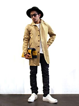 「INFIELDER DESIGN（インフィールダーデザイン）のアイテム（バッグ）」を使った、VANKERCLOSETさん（メンズ・165cm）の夏コーディネート