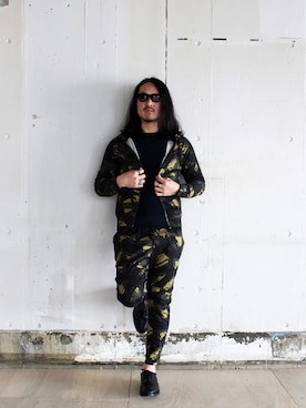 「カモ柄」｜VANKERCLOSETさん（メンズ・185cm）の冬コーディネート