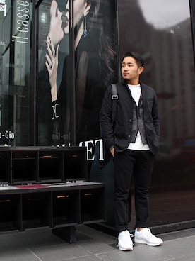 「アシックス」｜VANKERCLOSETさん（メンズ・165cm）の冬コーディネート