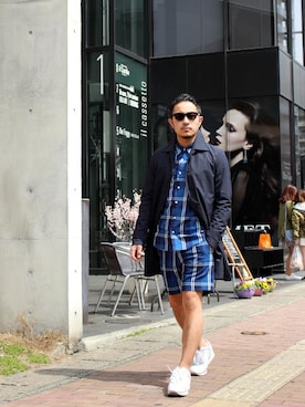 「アイテム（ステンカラーコート）」を使った、VANKERCLOSETさん（メンズ・165cm）の春コーディネート