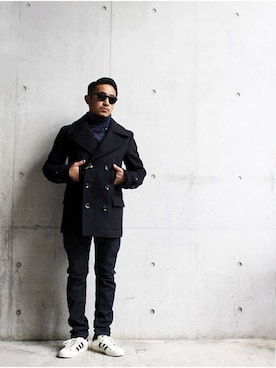 「HBNS（ハバノス）のアイテム（パンツ）」を使った、VANKERCLOSETさん（メンズ・165cm）の秋コーディネート