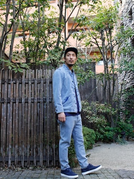 「THEE（シー）のアイテム」を使った、VANKERCLOSETさん（メンズ・180cm）の冬コーディネート