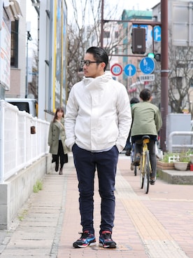 「slowgun（スロウガン）のアイテム」を使った、VANKERCLOSETさん（メンズ・166cm）の春コーディネート