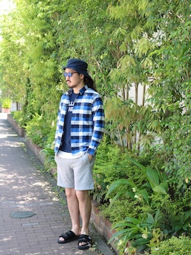 「tone（トーン）のアイテム（帽子）」を使った、VANKERCLOSETさん（メンズ・185cm）の春コーディネート