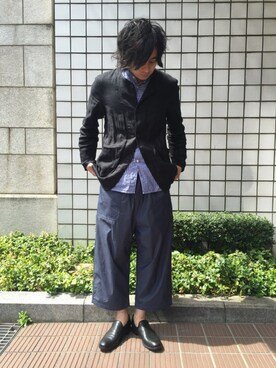 「Johnbull Private labo（ジョンブルプライベートラボ）のアイテム（ノーカラージャケット）」を使った、kosukeさん（メンズ・180cm）の春コーディネート