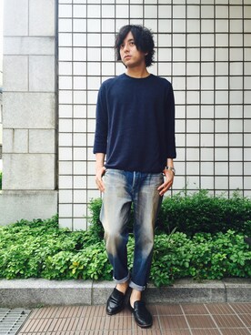 「Johnbull Private labo（ジョンブルプライベートラボ）のアイテム（ドレスシューズ）」を使った、kosukeさん（メンズ・180cm）の春コーディネート
