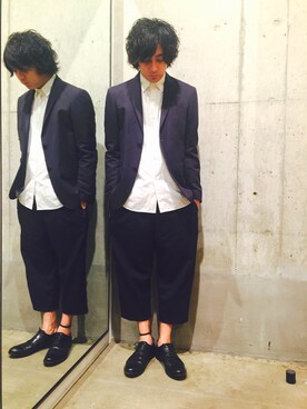 「Johnbull Private labo（ジョンブルプライベートラボ）のアイテム（スラックス）」を使った、kosukeさん（メンズ・180cm）の春コーディネート